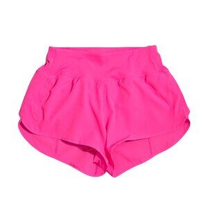 NIP | Hot Pink Layered Performance Running Shorts | Zipper Pocket | Large